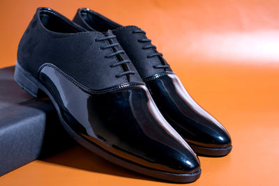 New Fashion Elegant And Classy Shiny Black Formal Suede Shoes For Men-Unique and Classy