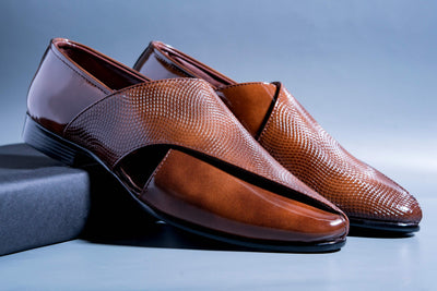 Classic Patent Brown Slip Ons With Tassels For Men-Unique and Classy