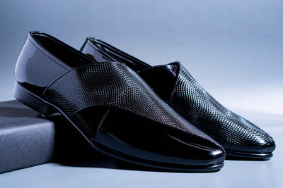 Classic Patent Black Slip Ons With Tassels For Men-Unique and Classy