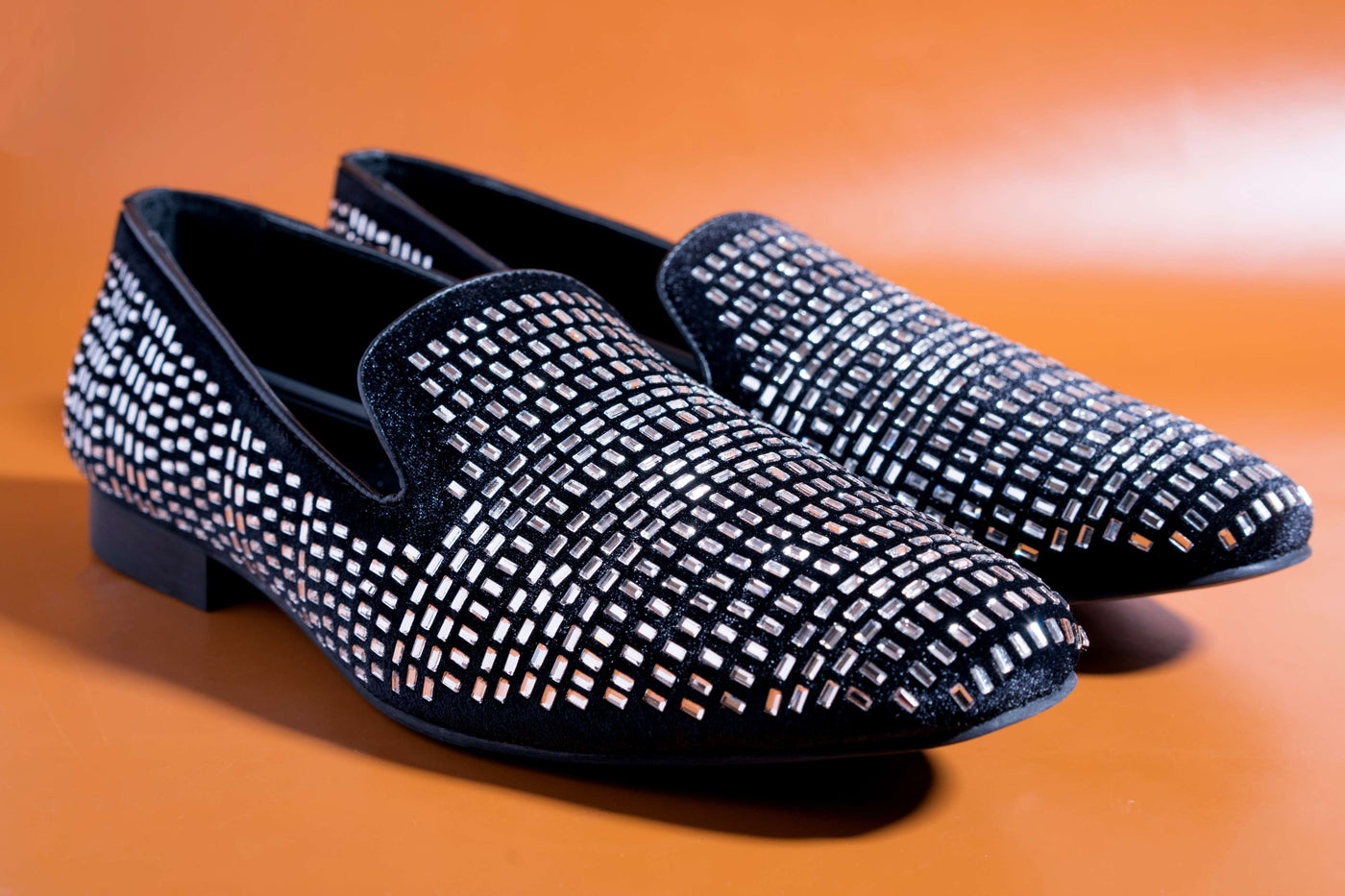 Stylish Men's Fashion Wedding Imported Studded Silver Moccasins High Quality Slip On Flat Loafer-Unique and Classy