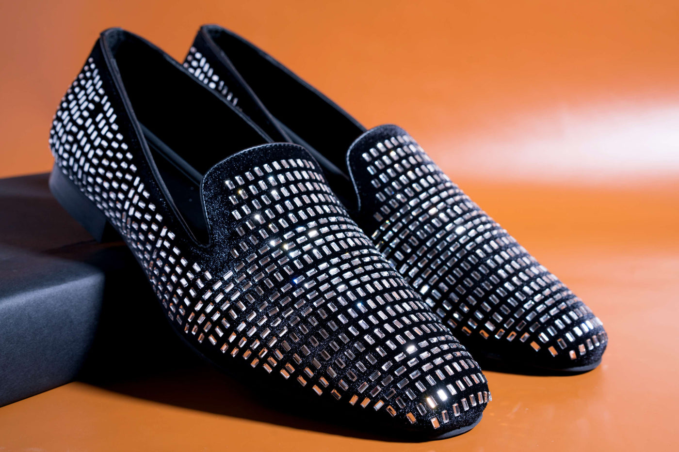 Stylish Men's Fashion Wedding Imported Studded Silver Moccasins High Quality Slip On Flat Loafer-Unique and Classy