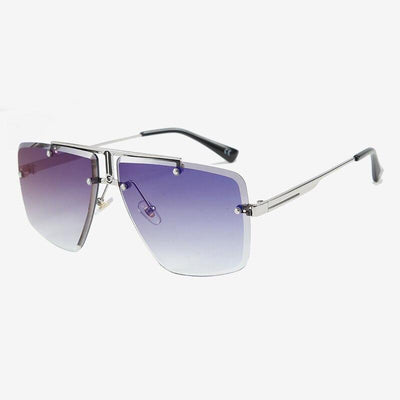 2019 Trendy Rimless Brand Luxury Square Metal Frame Designer Retro High Quality Sunglasses For Men And Women-Unique and Classy