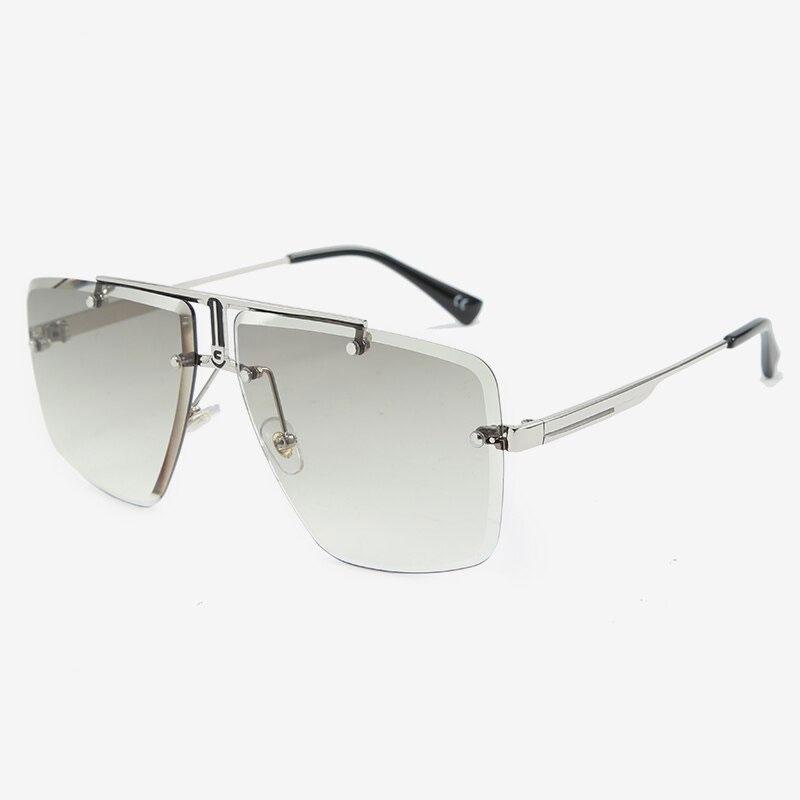 2019 Trendy Rimless Brand Luxury Square Metal Frame Designer Retro High Quality Sunglasses For Men And Women-Unique and Classy