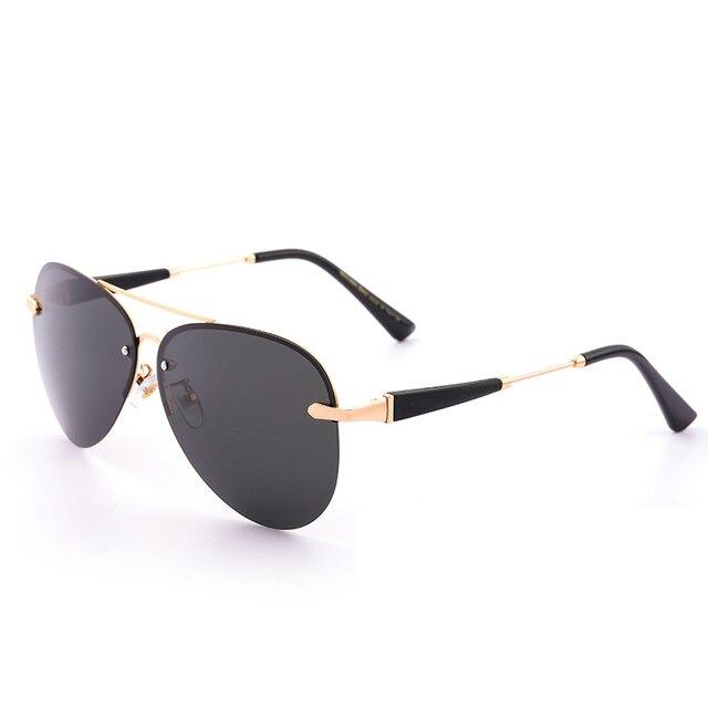 Trendy Rimless Designer Pilot Metal High Quality Polarized Frame Top Retro Brand UV400 Driving Sunglasses For Men And Women-Unique and Classy