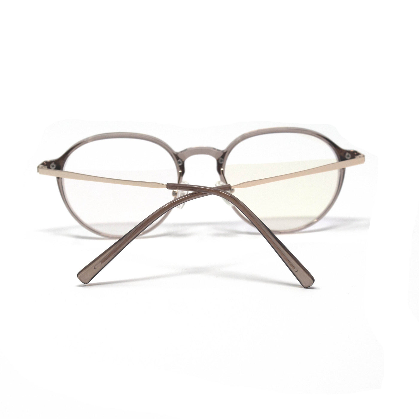 Stylish Grey Crystal Round Frames Eyeglasses