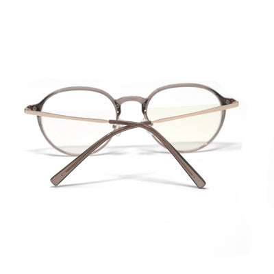 Stylish Grey Crystal Round Frames Eyeglasses