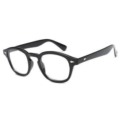 2019 Vintage Trending Johnny Depp Style Blue Blocking Clear Lens Eyeglasses Spectacle Frame For Men And Women