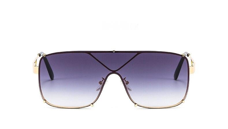 2021 Luxury Vintage Brand Designer Oversized Rimless Square Sunglasses For Men And Women-Unique and Classy