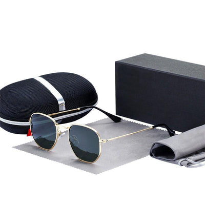 Classic Retro High Quality Metal Frame Gradient Reflective Sunglasses For Men And Women-Unique and Classy