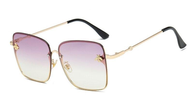 High Quality Vintage Polarized Gradient Rimless Square Metal Frame Retro Classic Fashion Sunglasses For Men And Women-Unique and Classy
