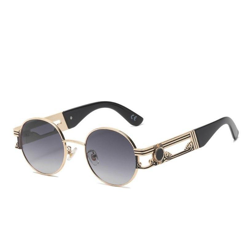 2021 Steampunk Fashion Luxury Round Metal Frame Sunglasses For Unisex-Unique and Classy