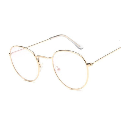 Classic Vintage Retro Designer Anti Blue Rays Brand Transparent Round Eyeglasses Spectacle Frame For Men And Women