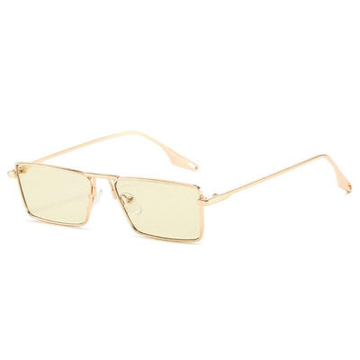 Vintage Fashion Small Rectangle Frame Candy Colour Sunglasses For Unisex-Unique and Classy
