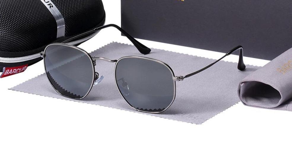 Stainless Steel Frame Eyewear Mirror Hexagon Sunglasses For Men And Women-Unique and Classy