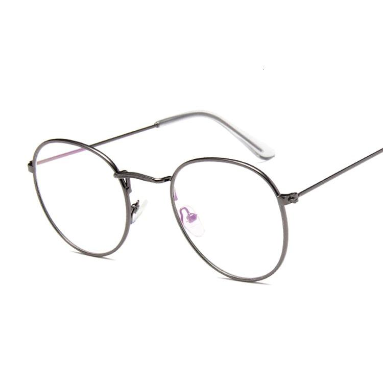 Classic Vintage Retro Designer Anti Blue Rays Brand Transparent Round Eyeglasses Spectacle Frame For Men And Women