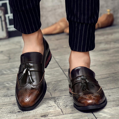 Unique and Classy Men Brown Cherry Color Outdoor Formal Casual Ethnic Loafer