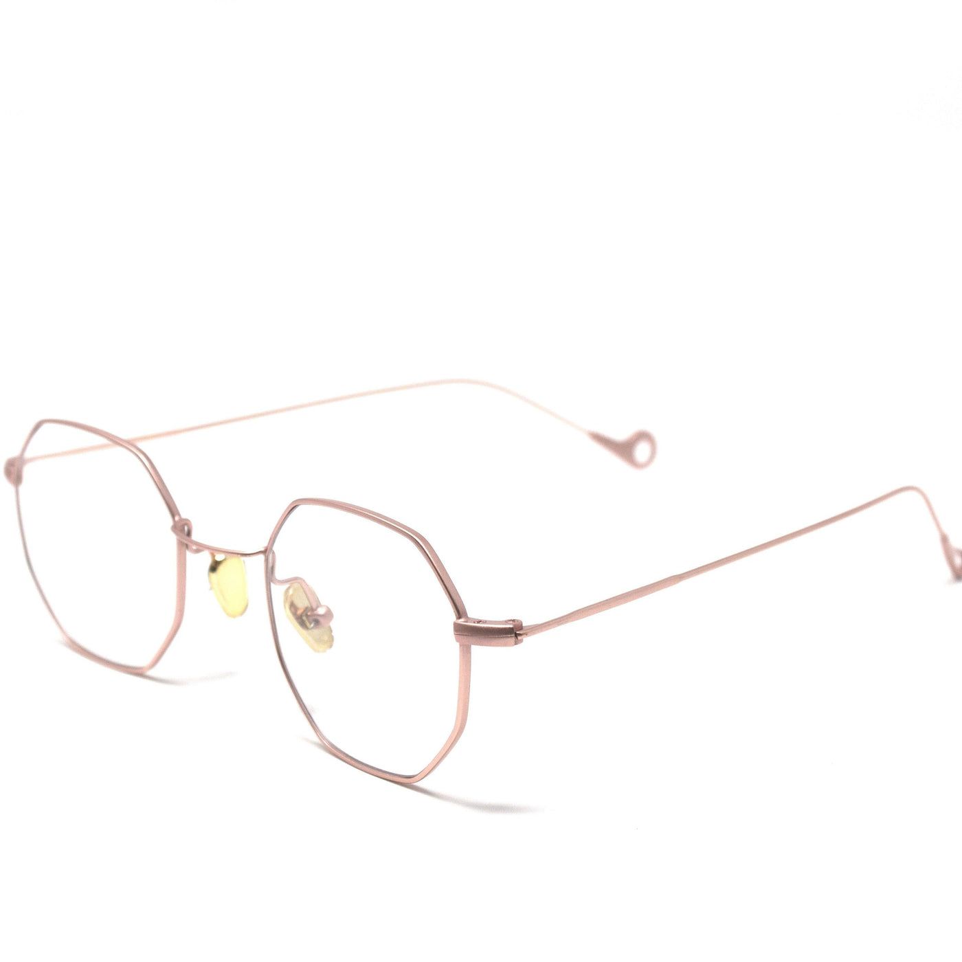 Octagonal Rose Gold Metal Frame Eyewear