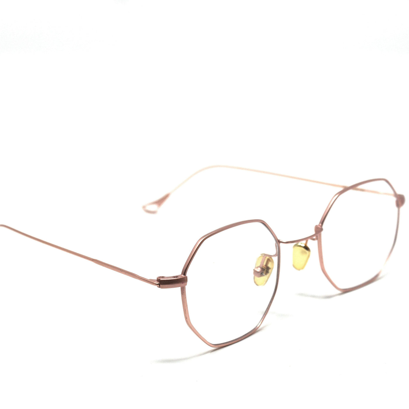 Octagonal Rose Gold Metal Frame Eyewear