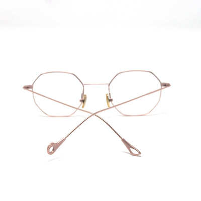 Octagonal Rose Gold Metal Frame Eyewear