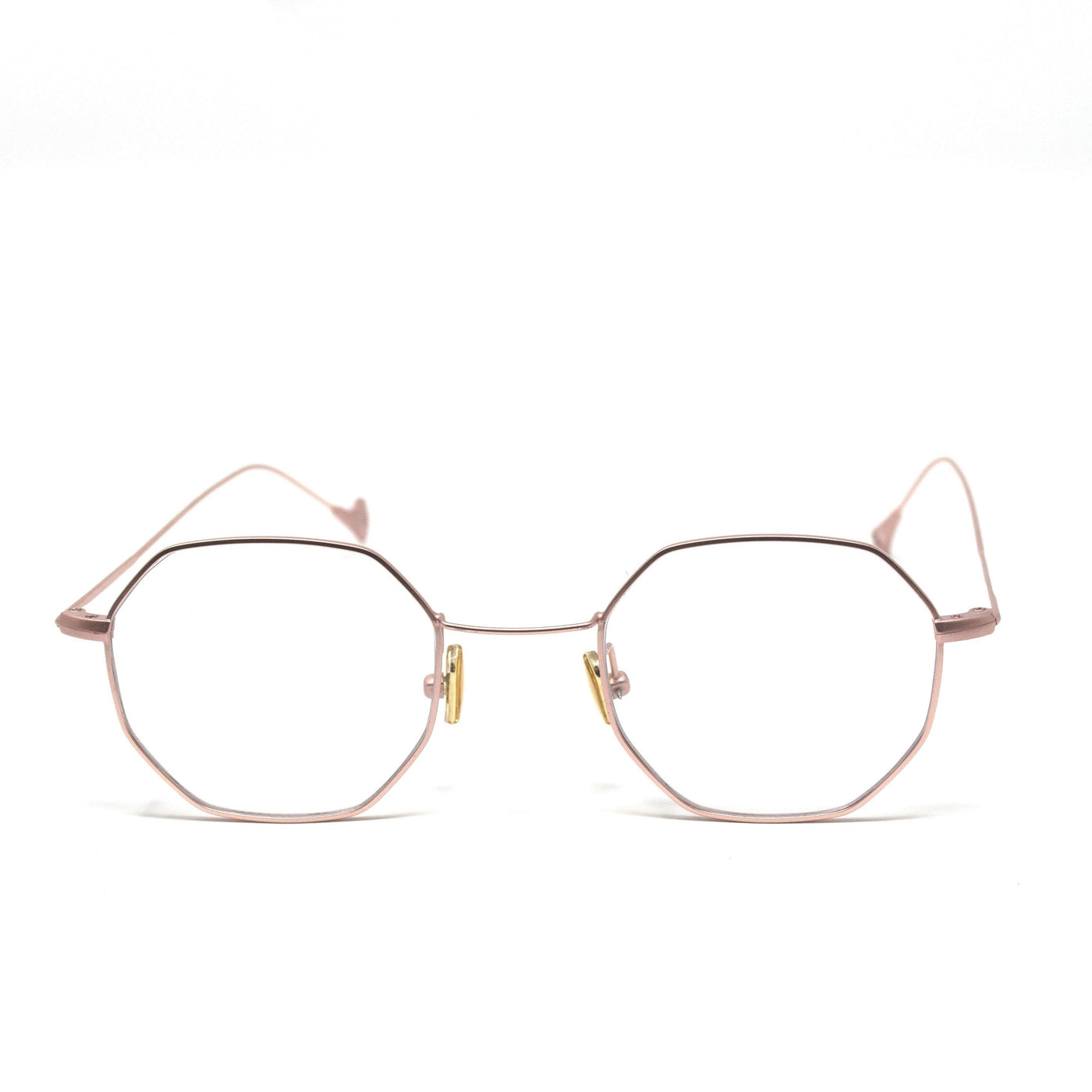 Octagonal Rose Gold Metal Frame Eyewear