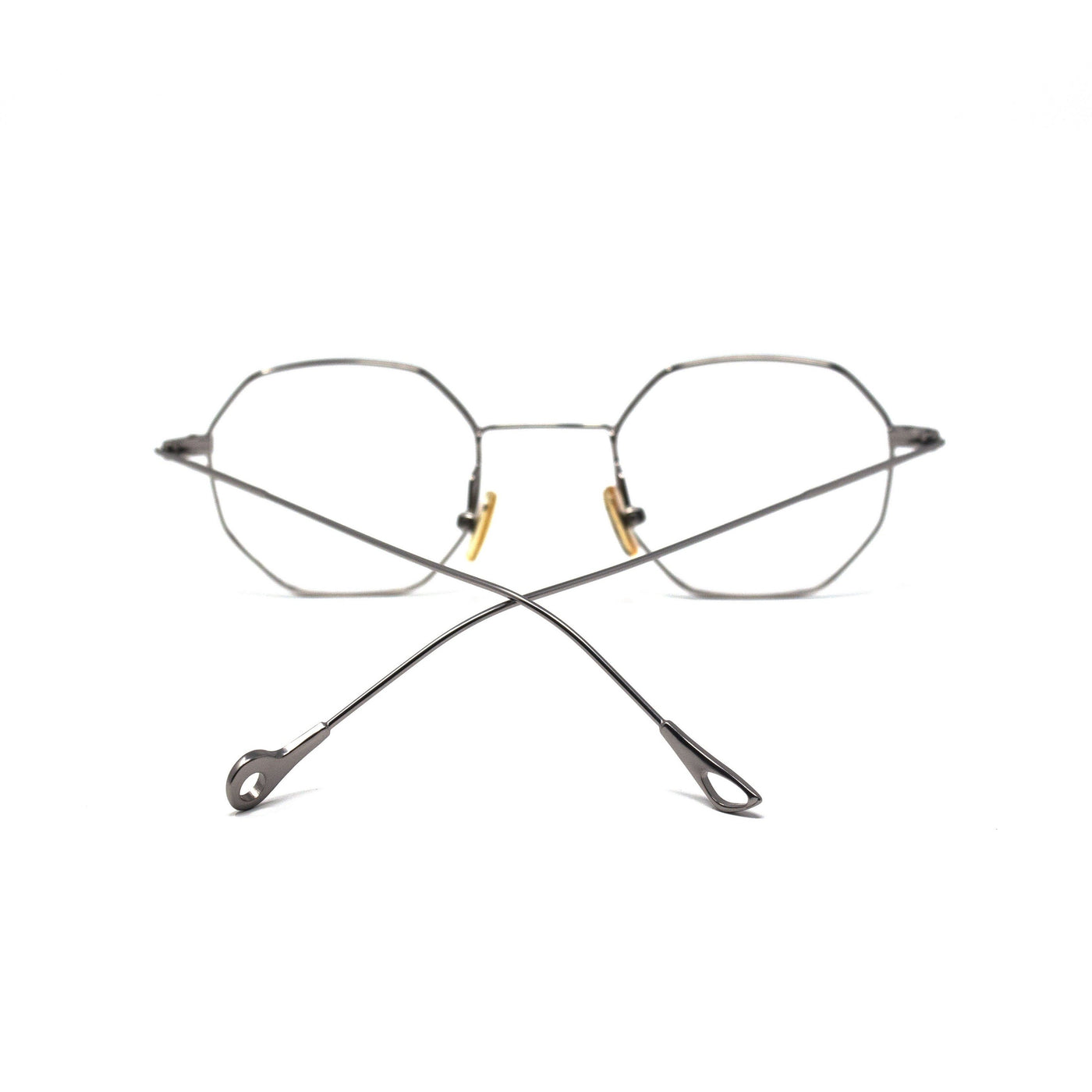 Octagonal Silver Metal Frame Eyewear
