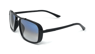 Fashionable Classic Square Blue Gradient With Black Frame Sunglasses For Men And Women-Unique and Classy