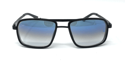Fashionable Classic Square Blue Gradient With Black Frame Sunglasses For Men And Women-Unique and Classy