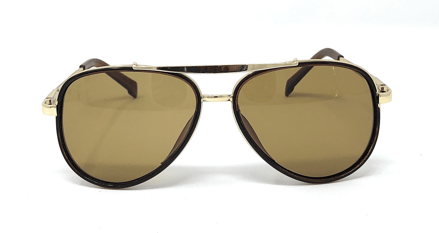 Classic Metal Frame Aviator Brown Sunglasses For Men And Women-Unique and Classy