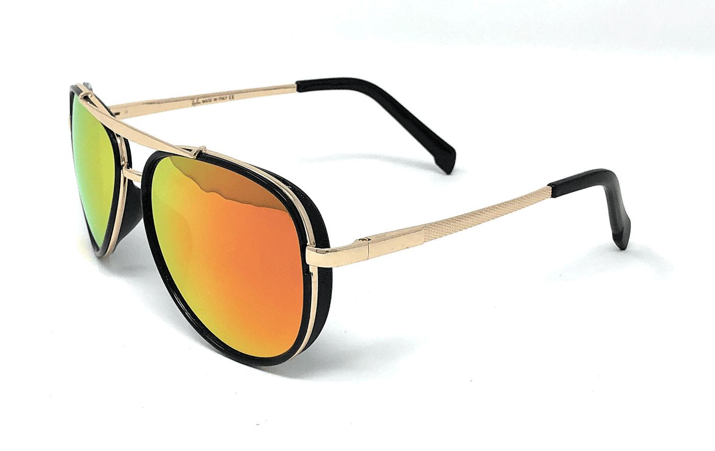 Classic Metal Frame Aviator Orange Mercury Sunglasses For Men And Women-Unique and Classy