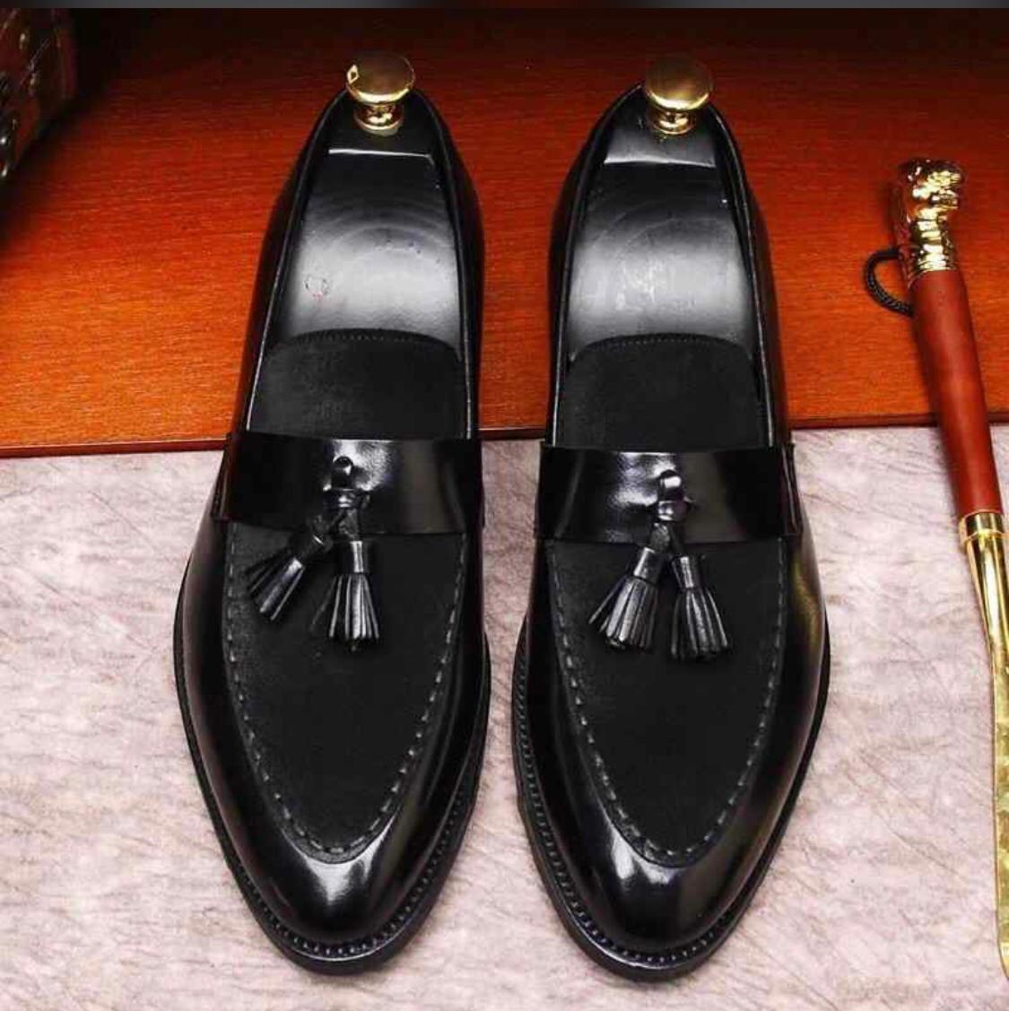 New Arrival Mens Brown Boat Shoes Fashion Pointed Toe Suede Tassel Shoes-Unique and Classy