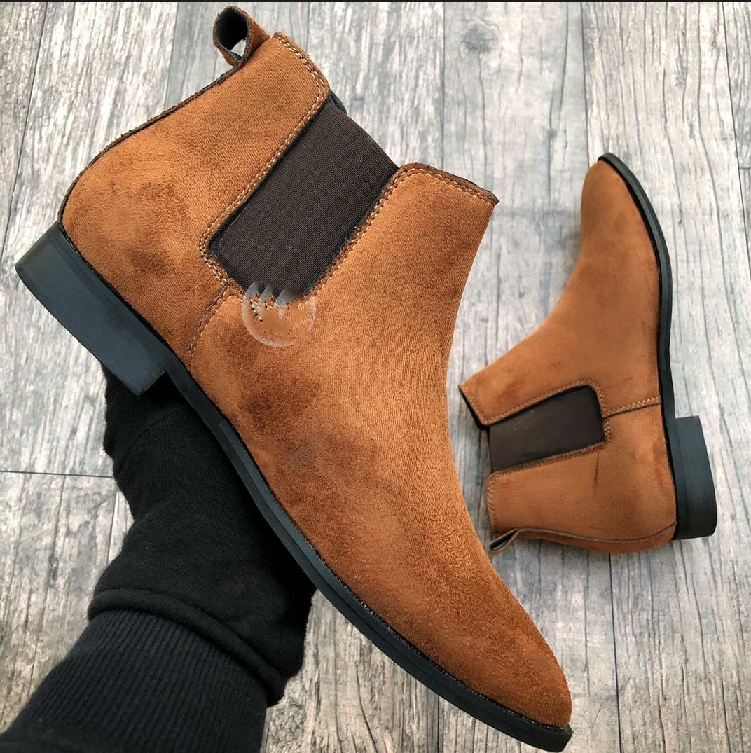 Stylish Valvet Pattern Casual Boots for Men-Unique and Classy