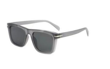 Beckham Style Grey Square Rectangular Sunglasses For Unisex-Unique and Classy