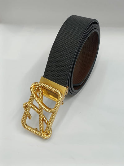 Trendy H Letter Pressing Buckle With Leather Strap -Unique and Classy