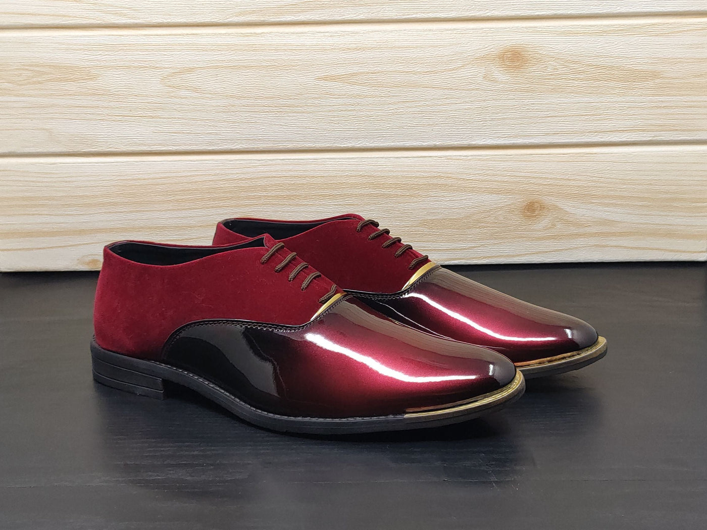 Men's Dark Black Oxford Shoes for Wedding and Partywear-UniqueandClassy