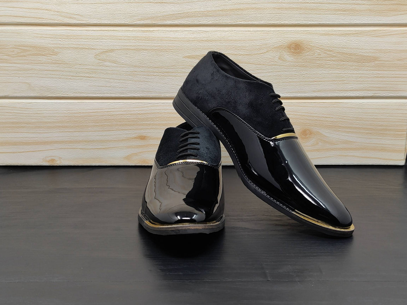 Men's Dark Black Oxford Shoes for Wedding and Partywear-UniqueandClassy