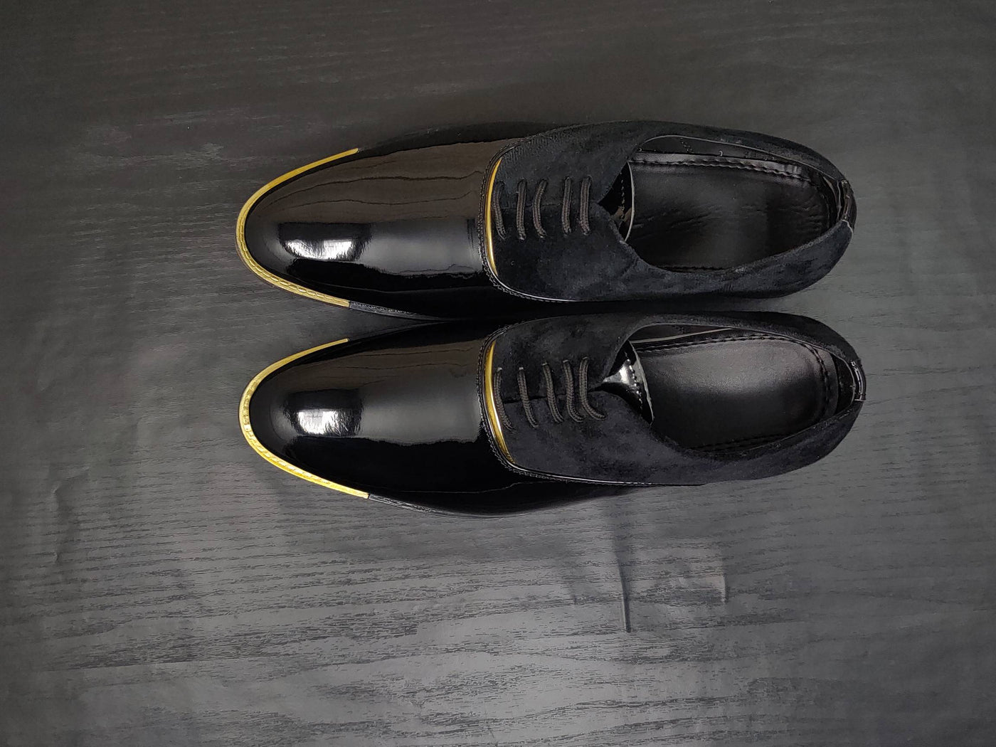 Men's Dark Black Oxford Shoes for Wedding and Partywear-UniqueandClassy