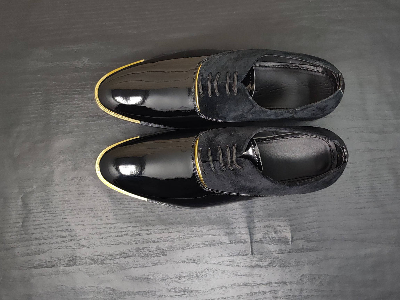 Men's Dark Black Oxford Shoes for Wedding and Partywear-UniqueandClassy