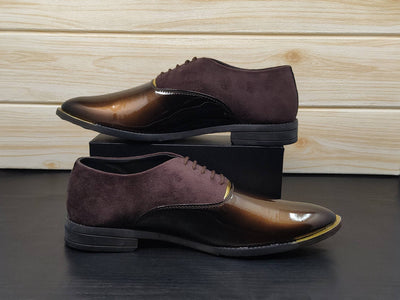 Men's Dark Brown Oxford Shoes for Wedding and Partywear-UniqueandClassy