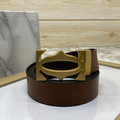 Cross Pattern Casual and Formal Leather Strap Belt -UniqueandClassy