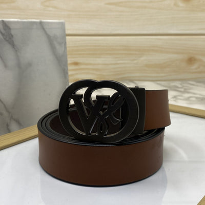 VSL Round Pin Buckle With Leather Strap-UniqueandClassy