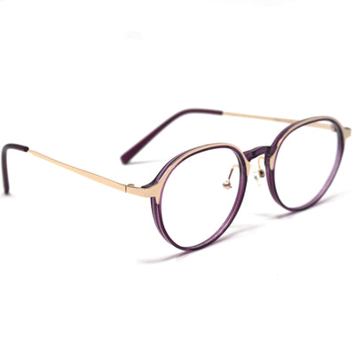 Crystal Purple Round frame eyewear for men and women