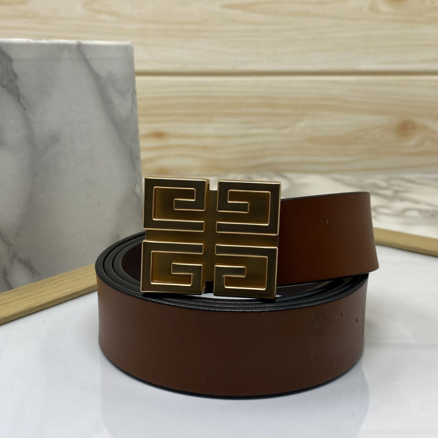 Square Section Leather Strap Belt-UniqueandClassy