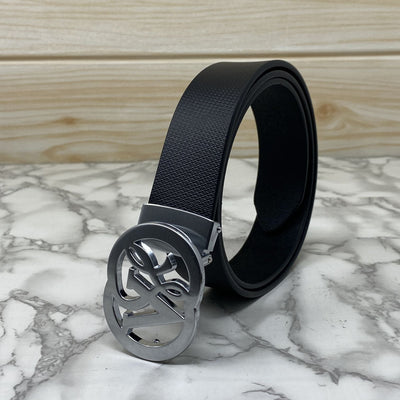 VSL Round Pin Buckle With Leather Strap-UniqueandClassy