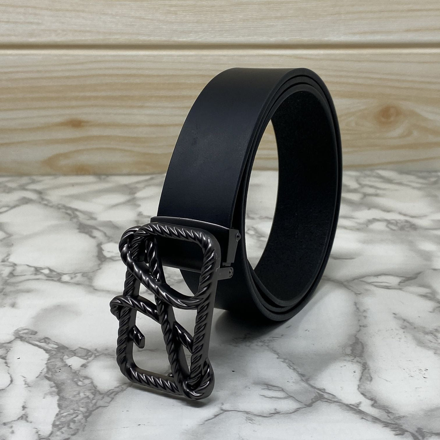 H-Pattern Leather Strap Belt For Men-UniqueandClassy