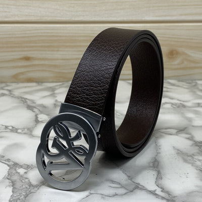 VSL Round Pin Buckle With Leather Strap-UniqueandClassy