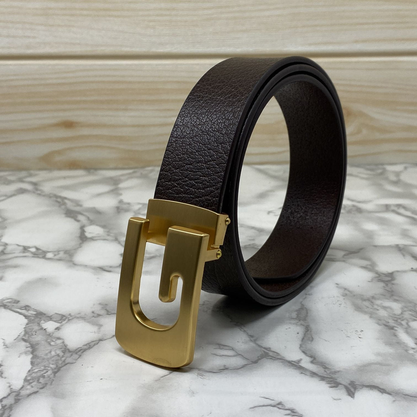 Metal  G-Shape Leather Strap Belt-UniqueandClassy