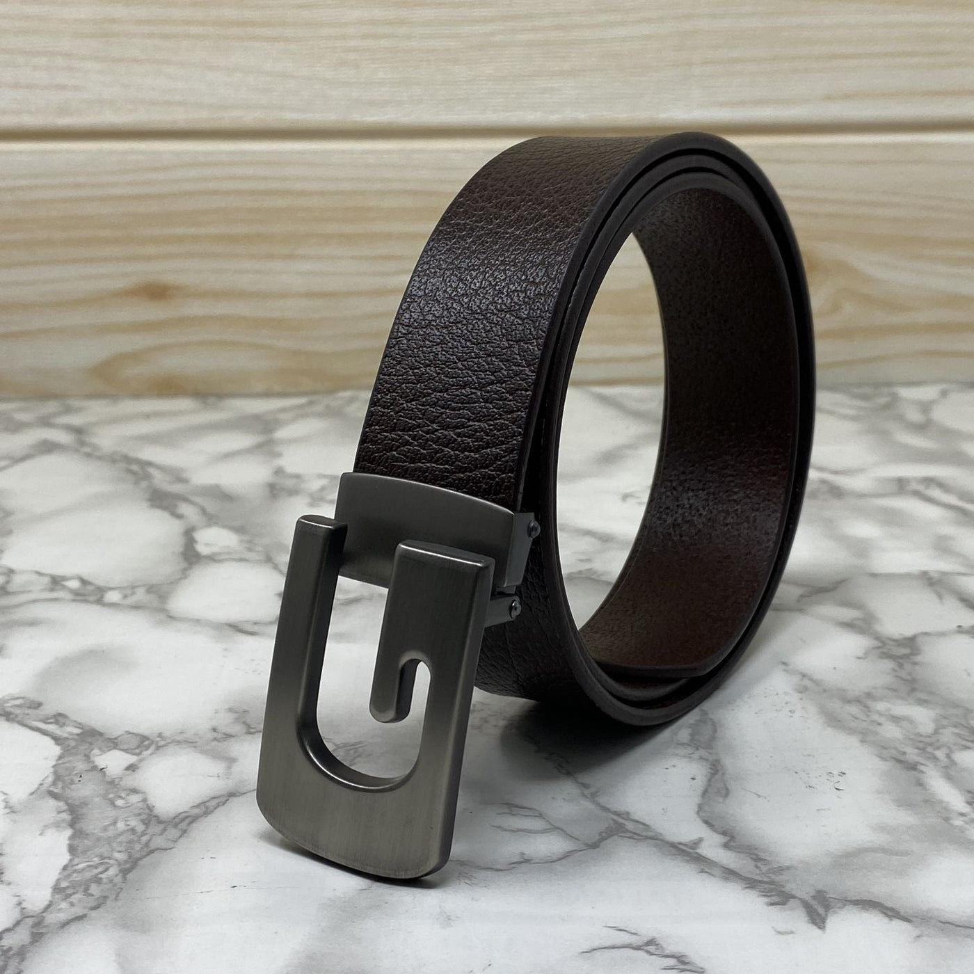 Metal  G-Shape Leather Strap Belt-UniqueandClassy