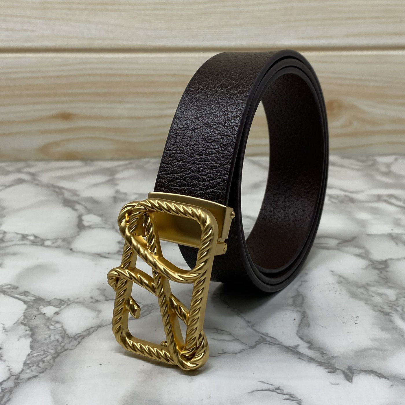 H-Pattern Leather Strap Belt For Men-UniqueandClassy