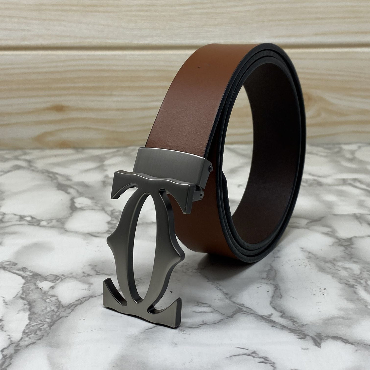 Cross Pattern Casual and Formal Leather Strap Belt -UniqueandClassy