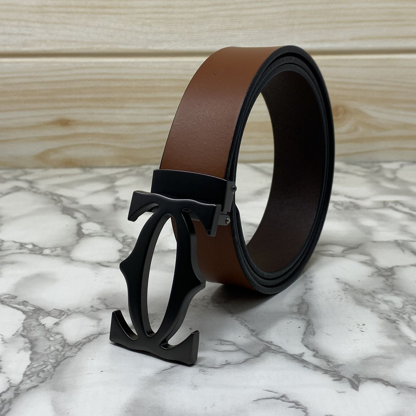 Cross Pattern Casual and Formal Leather Strap Belt -UniqueandClassy